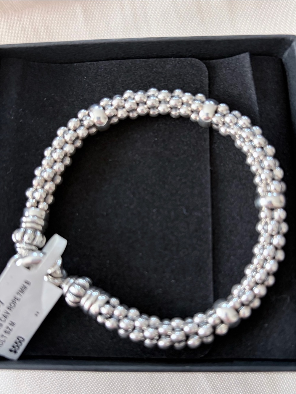 Lagos Caviar Beaded bracelet - 7mm. Sterling silver. NWT $550 retail. - Picture 2 of 8